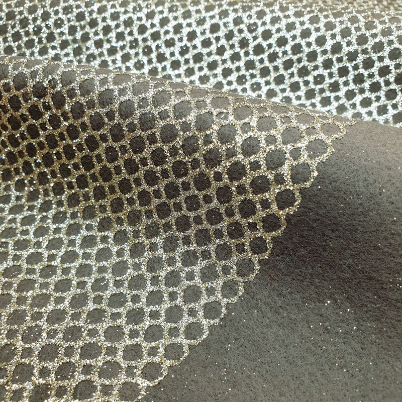 Pannolenci ARMY GREEN HONEYCOMB GOLD - coupe minimum ou multiples de 25 x 160 cm