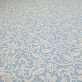Bedruckte Pannolenci – Himmelblaue/weiße Spitze – Mindestmaß oder Vielfaches von 25 x 180 cm