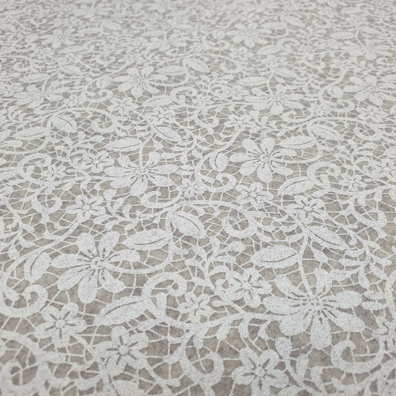 Bedruckte Pannolenci – weiße Wolle/Spitze – Mindestmaß oder Vielfaches von 25 x 180 cm