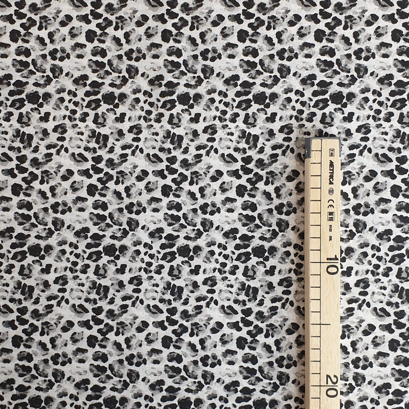 Cotone Percallino H 290 cm - LEOPARDATO GRIGIO