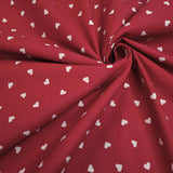 Tessuti Cotone H 140 cm - CUORICINI ROSSI
