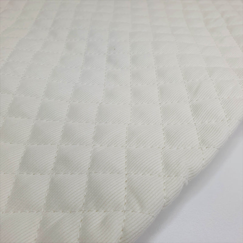 Trapuntato in piquet di cotone H 140 cm - AVORIO