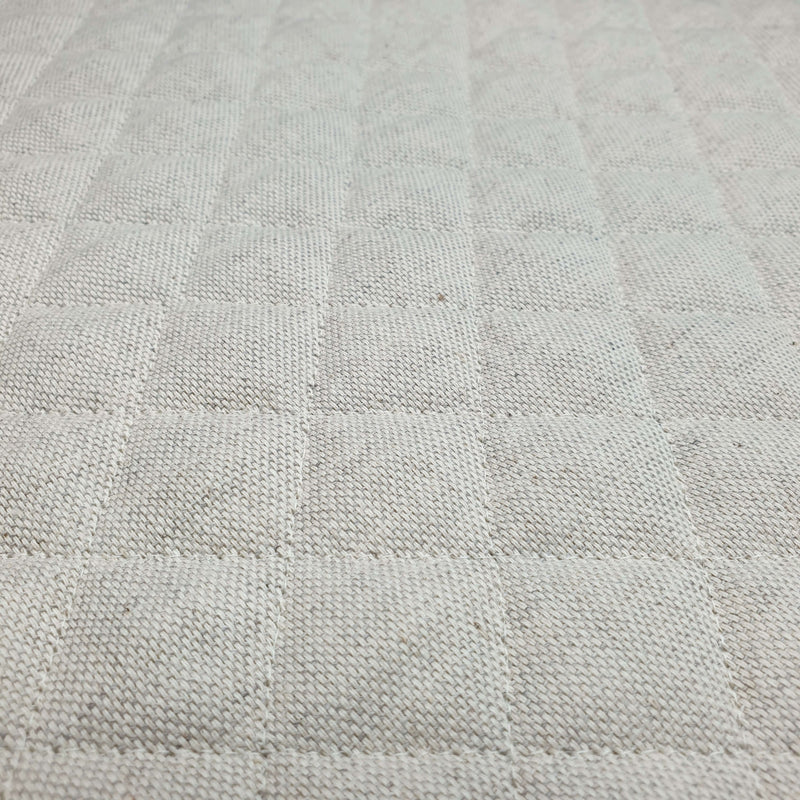 Matelassé en coton mélangé double face H 140 cm - RAW MEDIUM CHECK