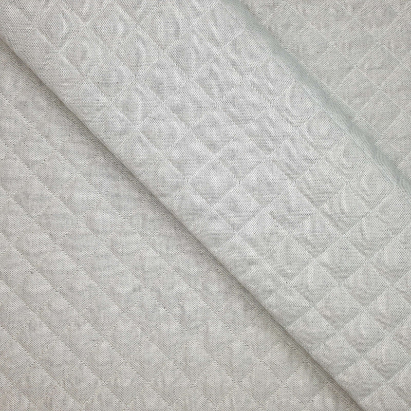 Matelassé en coton mélangé double face H 140 cm - RAW MEDIUM CHECK
