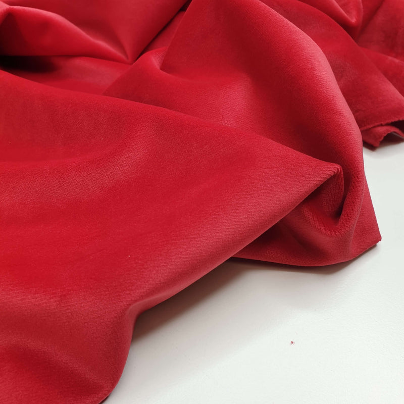 Velluto Liscio H 150 cm - ROSSO