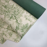 Tessuto Toile de Jouy H 280 cm - VERDE/ECRU